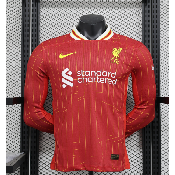 Liverpool 2024/25 Home Long Sleeve Replica Custom Jersey - Red