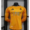 Real Madrid 2024/25 Away Long Sleeve Replica Custom Jersey - Yellow