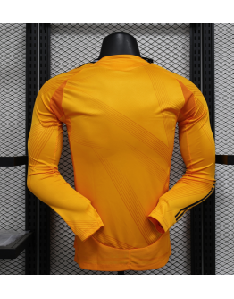 Real Madrid 2024/25 Away Long Sleeve Replica Custom Jersey - Yellow