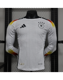 Germany 2024/25 Home Long Sleeve Replica Custom Jersey - White