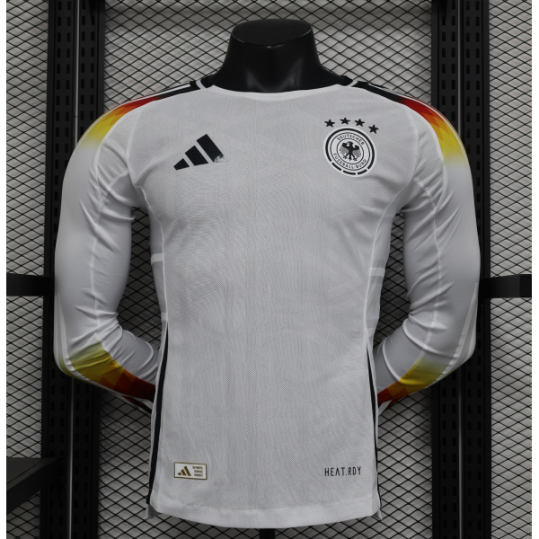 Germany 2024/25 Home Long Sleeve Replica Custom Jersey - White