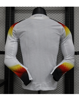 Germany 2024/25 Home Long Sleeve Replica Custom Jersey - White