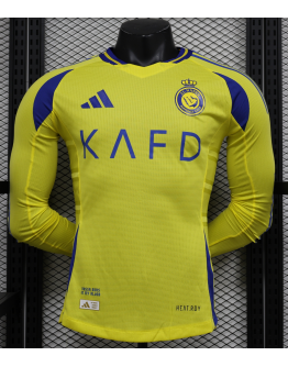 Riyadh 2024/25 Home Long Sleeve Replica Custom Jersey - Yellow