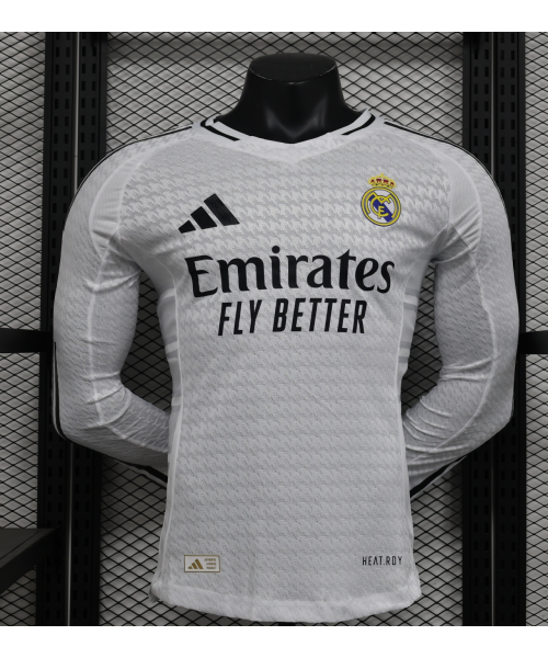 Real Madrid 2024/25 Home Long Sleeve Replica Custom Jersey - White