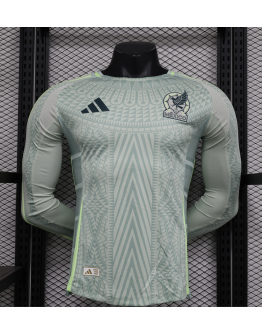 Mexico 2024/25 Away Long Sleeve Replica Custom Jersey - Green