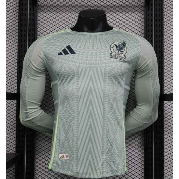 Mexico 2024/25 Away Long Sleeve Replica Custom Jersey - Green