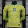 Brazil 2024/25 Home Long Sleeve Replica Custom Jersey - Yellow