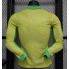 Brazil 2024/25 Home Long Sleeve Replica Custom Jersey - Yellow