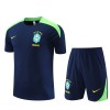 Brazil Adult Short Sleeve Training Suit Blue