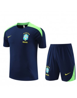 Brazil Adult Short Sleeve Training Suit Blue