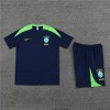 Brazil Adult Short Sleeve Training Suit Blue