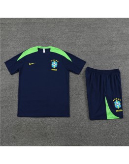 Brazil Adult Short Sleeve Training Suit Blue