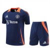 Manchester United Adult Short Sleeve Training Suit Blue