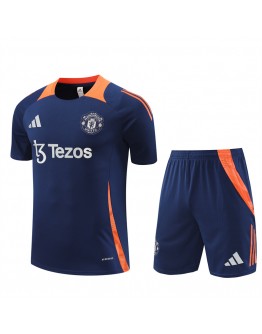 Manchester United Adult Short Sleeve Training Suit Blue