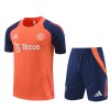 Real Madrid Adult Short Sleeve Training Suit Orange