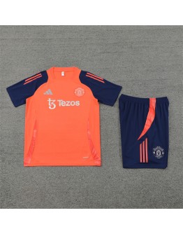 Manchester United Adult Short Sleeve Training Suit Orange