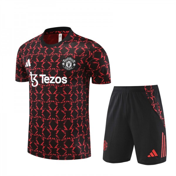 Manchester United Adult Short Sleeve Training Suit Red