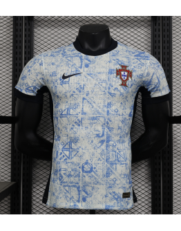 Portugal 2024/25 Away Replica Custom Jersey - White