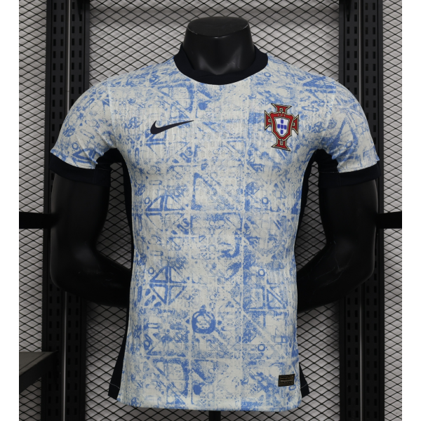 Portugal 2024/25 Away Replica Custom Jersey - White