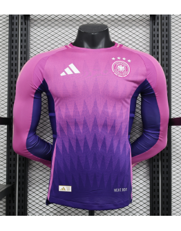 Germany 2024/25 Away Long Sleeve Replica Custom Jersey - Pink