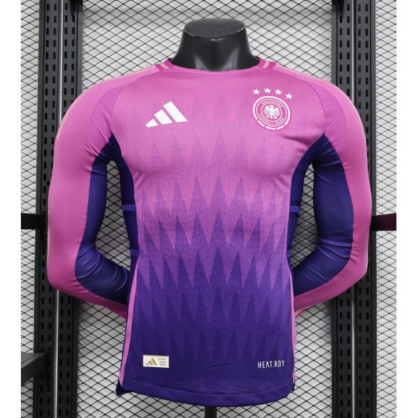 Germany 2024/25 Away Long Sleeve Replica Custom Jersey - Purple