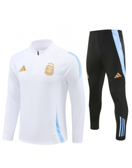 Argentina Paris Tracksuits Long Sleeve Soccer Training Uniforms White