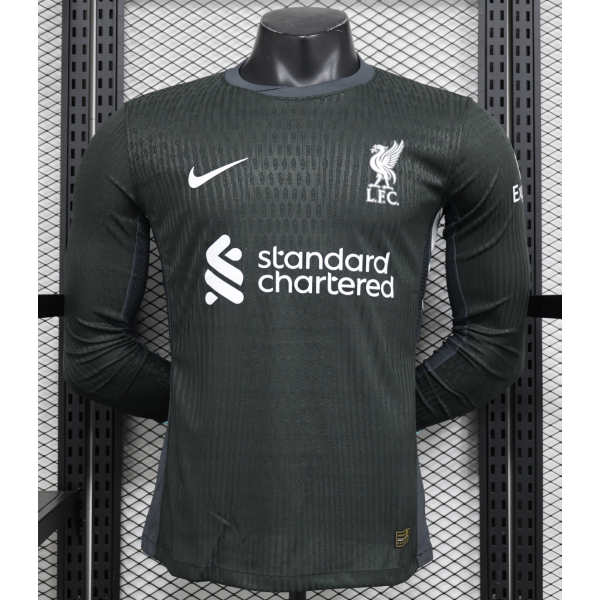 Liverpool 2024/25 Away Long Sleeve Replica Custom Jersey - Black