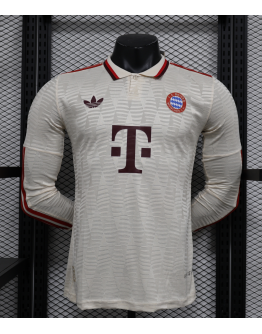 Bayern Munich 2024/25 Long Sleeve Away Replica Custom Jersey - White