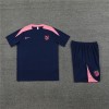 Atletico Madrid Adult Short Sleeve Training Suit Dark Blue