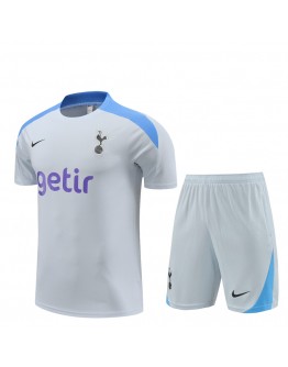 Tottenham Hotspur Adult Short Sleeve Training Suit Light Grey