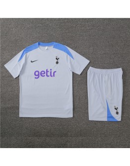 Tottenham Hotspur Adult Short Sleeve Training Suit Light Grey