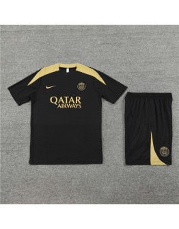 Paris Adult Short Sleeve Training Suit Gold-Black