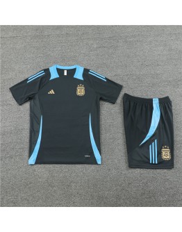 Argentina Adult Short Sleeve Training Suit Green-Grey