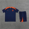 Netherlands Adult Short Sleeve Training Suit Blue