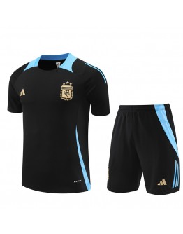 Argentina Adult Short Sleeve Training Suit Black