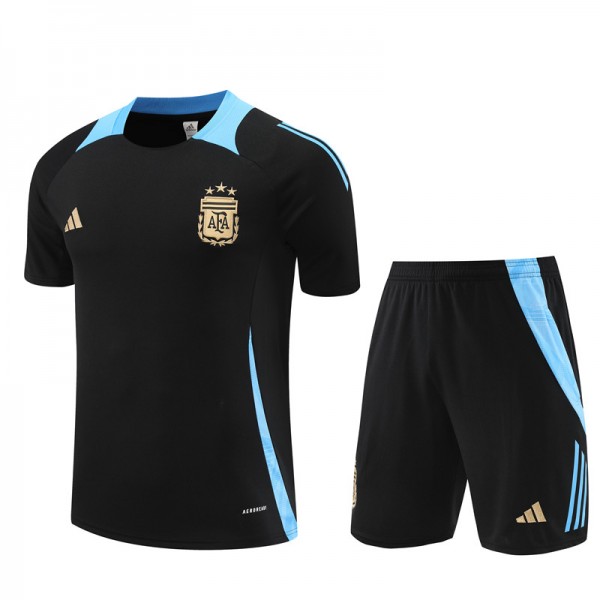 Argentina Adult Short Sleeve Training Suit Black