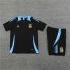 Argentina Adult Short Sleeve Training Suit Black