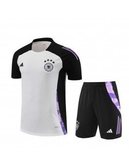 Germany Adult Short Sleeve Training Suit White