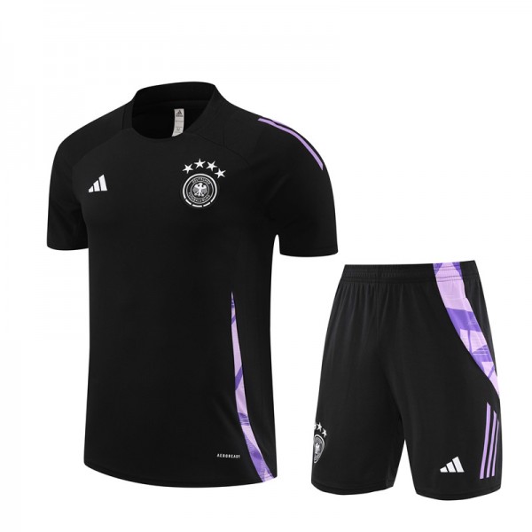 Germany Adult Short Sleeve Training Suit Black