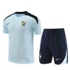 France Adult Short Sleeve Training Suit Grey Blue