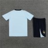 France Adult Short Sleeve Training Suit Grey Blue