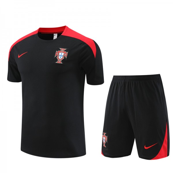 Portugal Adult Short Sleeve Training Suit Black