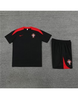 Portugal Adult Short Sleeve Training Suit Black