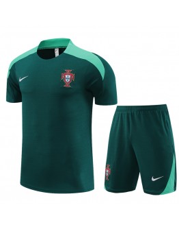 Portugal United Adult Short Sleeve Training Suit Green