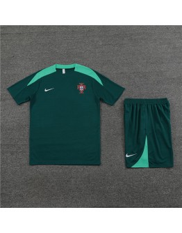 Portugal United Adult Short Sleeve Training Suit Green