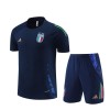 Italy Adult Short Sleeve Training Suit Blue