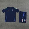 Italy Adult Short Sleeve Training Suit Blue