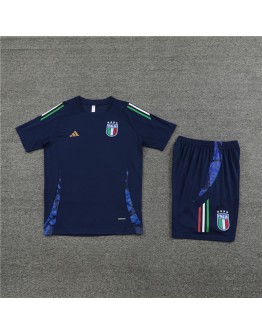 Italy Adult Short Sleeve Training Suit Blue