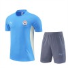 Manchester City Adult Short Sleeve Training Suit Blue