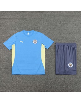 Manchester City Adult Short Sleeve Training Suit Blue